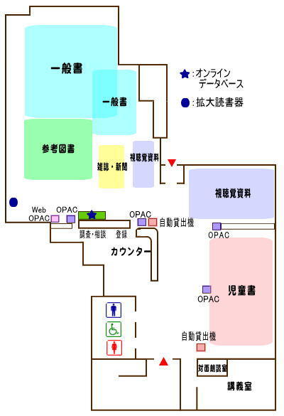 醍醐中央図書館フロアマップ