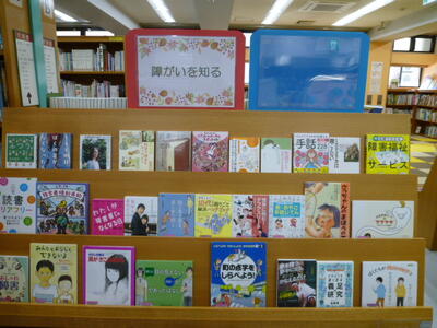 展示「障がいを知る」の様子 展示「障がいを知る」の様子