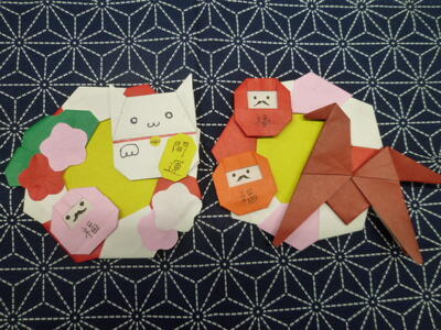 1月のおたのしみ会での工作の見本