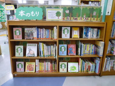 吉祥院図書館「本のもり」コーナーリニューアルの様子1