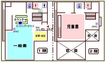 西京図書館フロアマップ